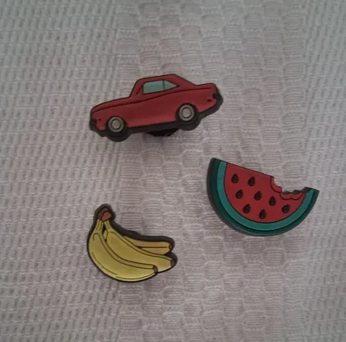 Pins para Crocs frutas e Carrinho