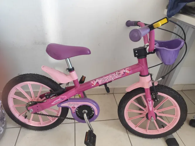 Bicicleta Infantil Feminina Aro 20 Top Girls - Rosa/Roxa