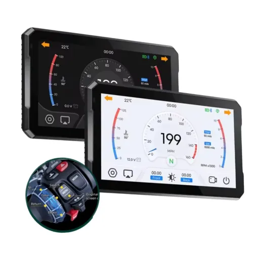 Carplay moto bmw 7 polegadas conecta joystick