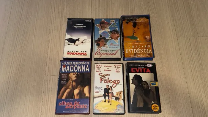 Vhs Filmes Madonna - 6 Fitas