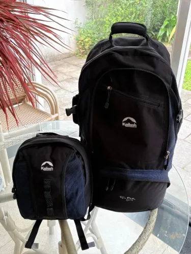 Mochila Cargueira Kailash Twin Peak 65l + 12 l mochilinha acoplada