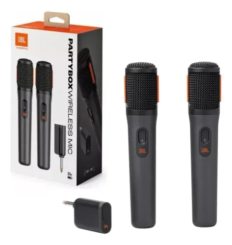 Microfone JBL Duplo Sem Fio Wireless JBL MICBR2 Karaokê Party - Novo, Lacrado, Original