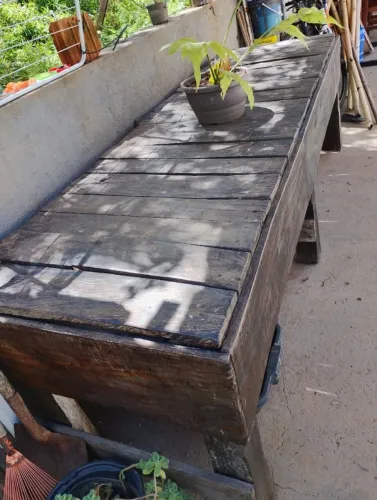 MESA MADEIRA DEMOLIÇAO