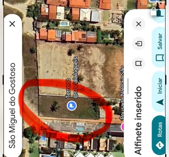 Melhor terreno disponível a beira mar de São Miguel do gostosos.