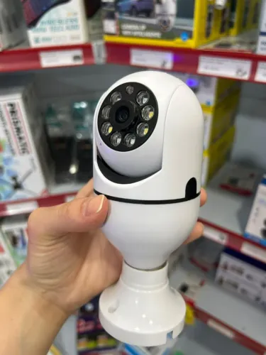 Câmera de Bocal estilo lâmpada Visão noturna microfone