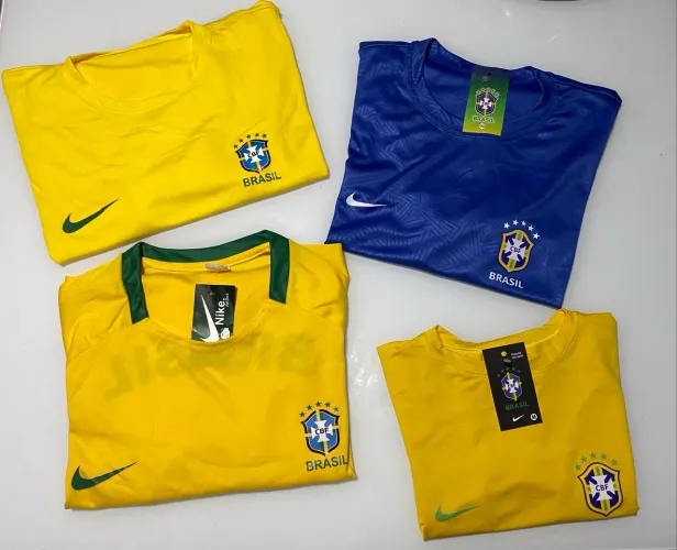 Camisetas masculinas Brasil Copa do Mundo 