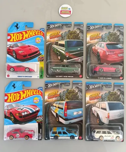 Hot Wheels miniaturas colecionáveis - 6 unidades 