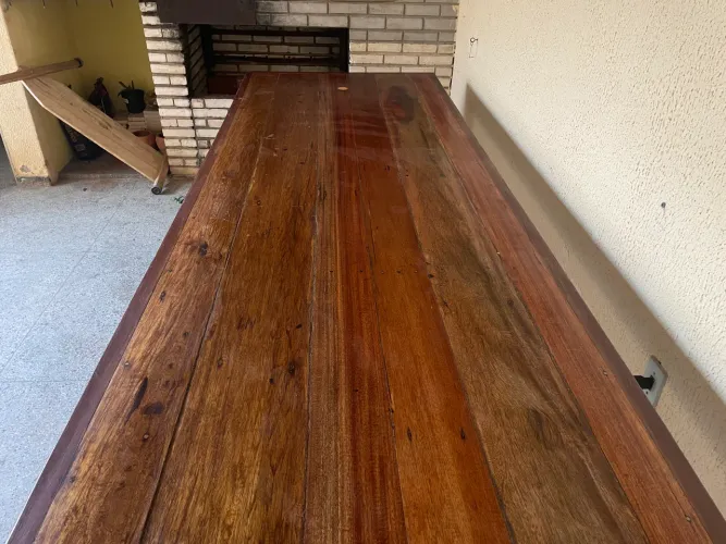 Mesa madeira maciça 10 a 12 lugares 