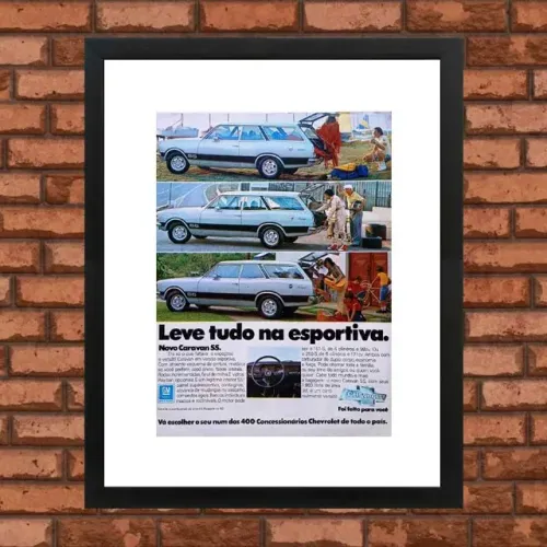 Caravan SS ou Comodoro - Quadro/pôster decorativo - propaganda original de revista