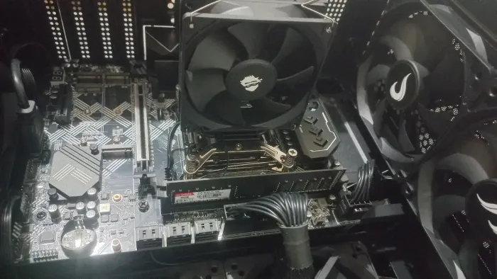 Placa mãe v9s + processador e memoria ram