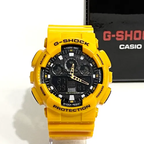 Relógio G-shock GA100 amarelo novo + caixa