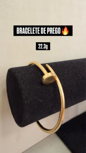 Bracelete de Prego - Ouro Maciço 
