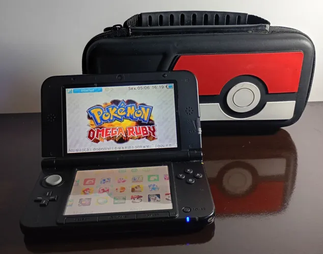 Nintendo 3DS XL Azul Desbloqueado com Jogos
