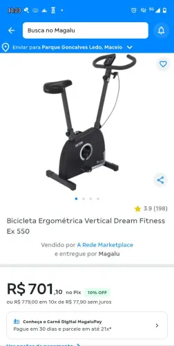 Bicicleta ergométrica, praticamente nova