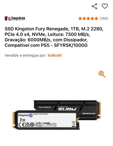 SSD Kingston Fury 1tb