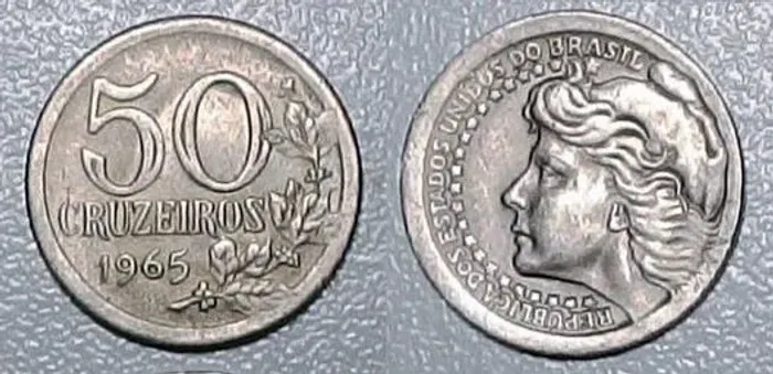 Moeda 50 cruzeiros 1965