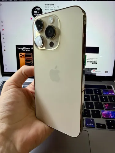 iPhone 14 Pro 128Gb Gold | Garantia + Acessórios  