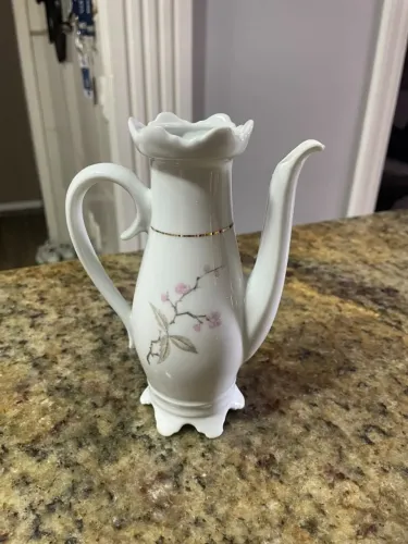 Bule leiteira schmidt porcelana floral