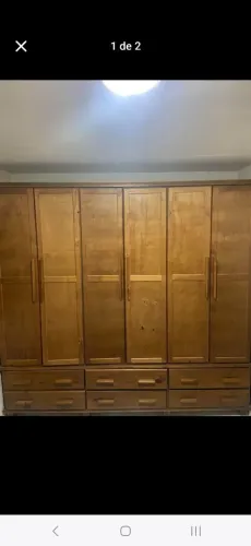 Guarda roupas casal 6 portas 6 gavetas, madeirite