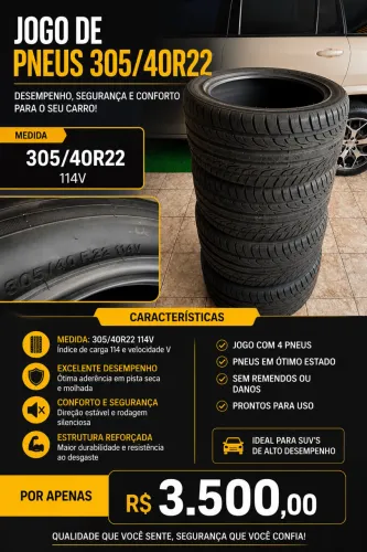 JOGO DE PNEUS 305/40R22