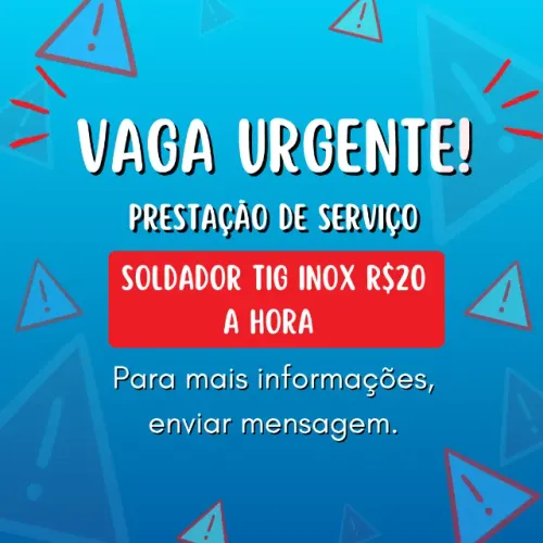 Vaga de Soldador TIG - Freelancer