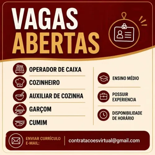 VAGAS EM ABERTO