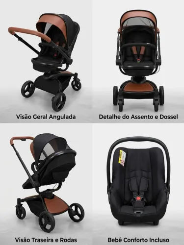Carrinho de bebê + bebê conforto