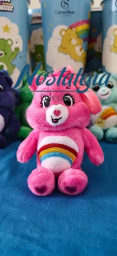 Ursinho carinhoso rosa pink cacau show pelúcia chaveiro