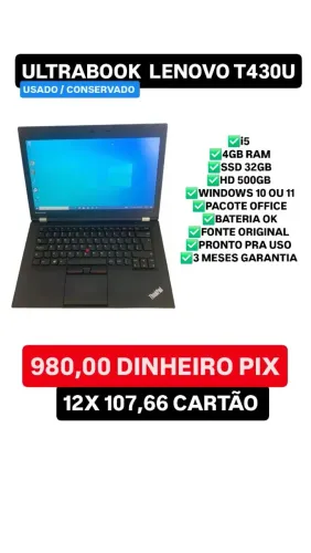 Ultrabook Lenovo T430U + Garantia Loja