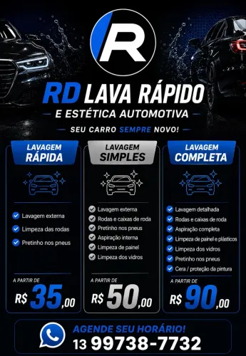 Lavamos seu carro e sua moto