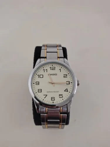 Relógio Casio Collection MTP V001SG Prata com Dourado