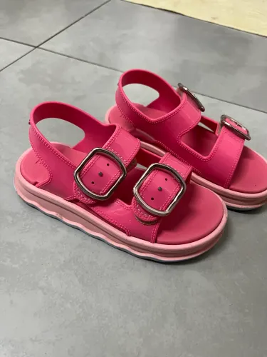 Sandália infantil Zaxynina papete Rosa 