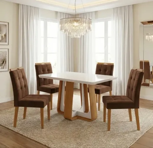 Conjunto de Jantar Verona 4 Lugares