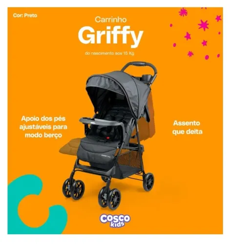 Carrinho de Bebê // Costco Kids // Preto