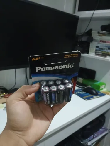 Bateria AA Panasonic (Pilha comum) R$10,00 o par