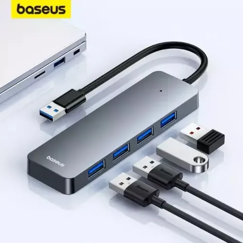 Hub Baseus 4 Portas USB 3.0 Mais Conexões, Mais Praticidade