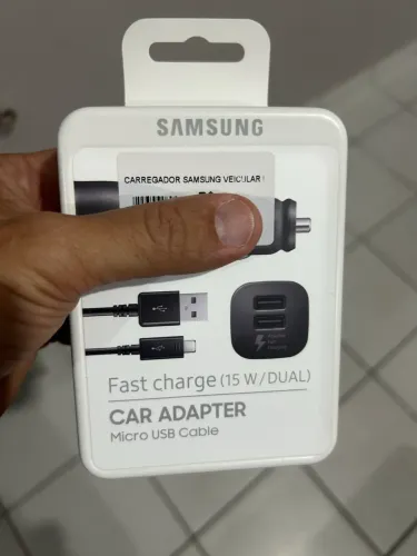 Carregador samsung veicular novo na caixa