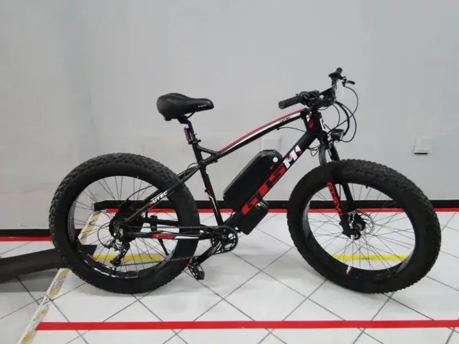 Bicicleta Elétrica Fat Bike GTSM1 500W Bateria Lítio 36V Aro 26 Pneu Largo