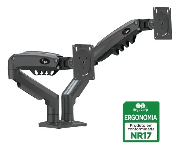Suporte dulpo Ergonômico Articulado de Mesa F160N ELG