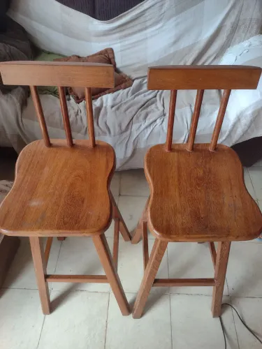 Banco Alto Madeira De Lei Angelin Pedra Cada Um Por