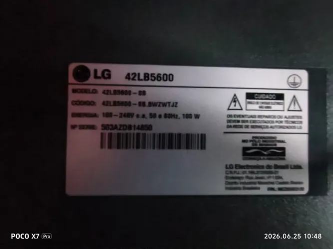 Tv LG 42 Lb5600 polegadas está com led Queimado 