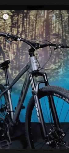 Bicicleta 21 macha, amortecedor, freio a disco nas duas rodas