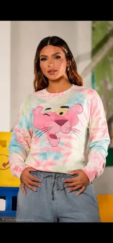 blusa feminina moletom tie-dye