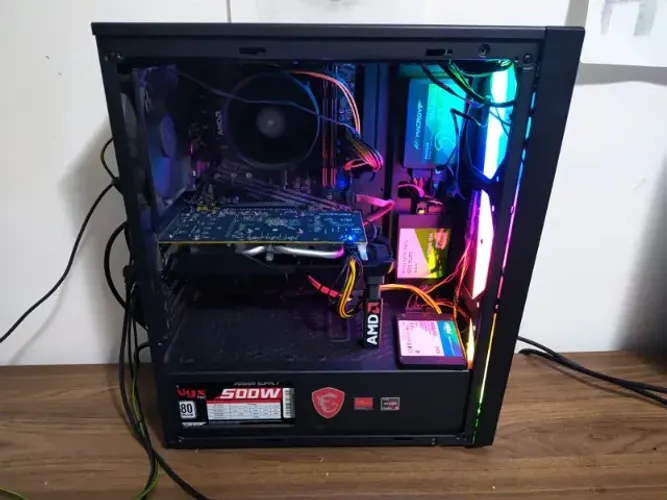 PC Gamer Ryzen 5 4600G + RX 580 8GB + 32GB RAM + 720GB SSD