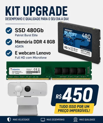 SSD memória e webcam 