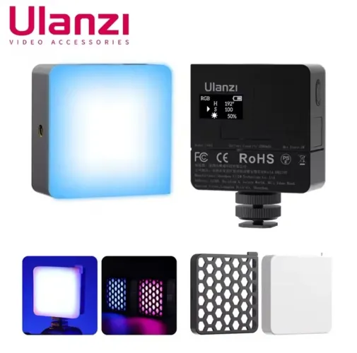 Ulanzi VL49 RGB Pro Luz LED RGB para Foto Vídeo Câmera 2500mAh Recarregável USB C