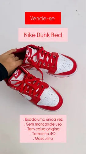 Tênis dunk red