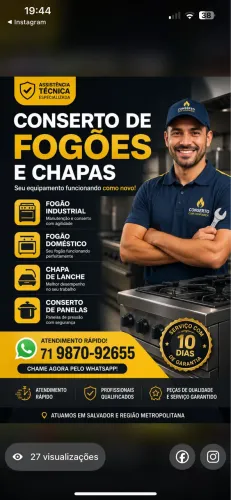 FOGÃO - FOGÃO ASSISTÊNCIA TÉCNICA E MANUTENÇÃO ?