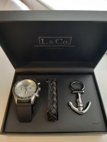 Kit Relógio, Pulseira e Chaveiro L&CO Timepieces