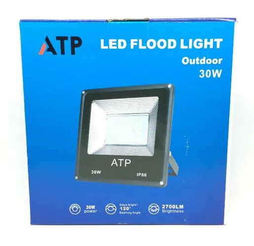 Refletor Led Branco 30w Holofote Bivolt A Prova D'água ATP Novo na Caixa